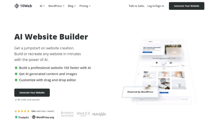 AI website builder